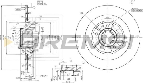 Bremsi CD7386S - Disque de frein cwaw.fr