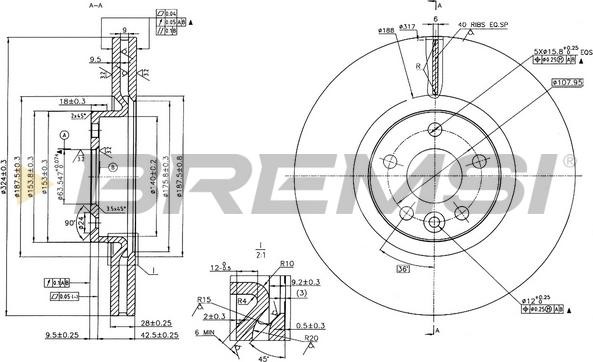 Bremsi CD7320V - Disque de frein cwaw.fr