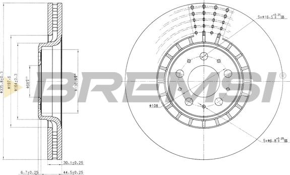 Bremsi CD7371V - Disque de frein cwaw.fr