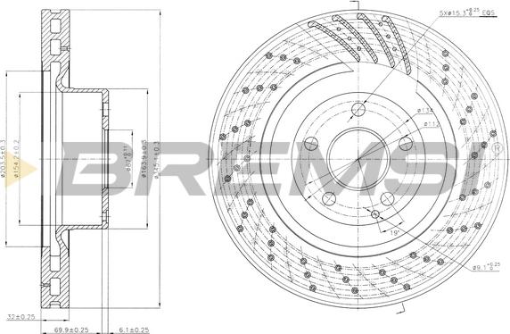 Bremsi CD7248V - Disque de frein cwaw.fr