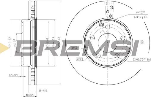 Bremsi CD7252V - Disque de frein cwaw.fr