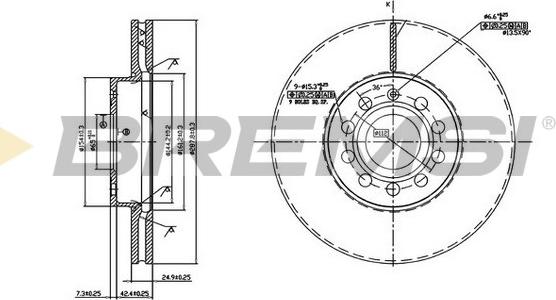 Bremsi CD7218V - Disque de frein cwaw.fr