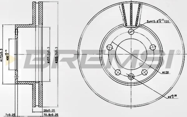 Bremsi CD7217V - Disque de frein cwaw.fr