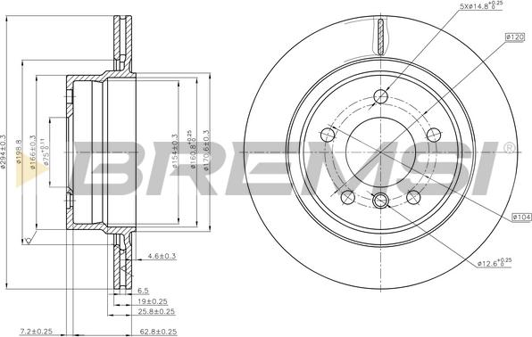 Bremsi CD7285V - Disque de frein cwaw.fr