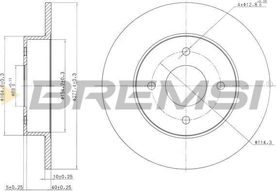 Bremsi CD7235S - Disque de frein cwaw.fr