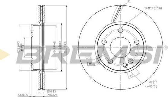 Bremsi CD7220V - Disque de frein cwaw.fr