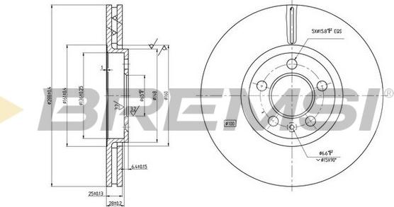 Bremsi CD7221V - Disque de frein cwaw.fr