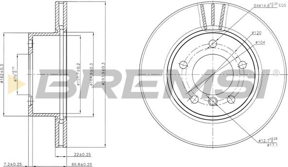 Bremsi CD7228V - Disque de frein cwaw.fr