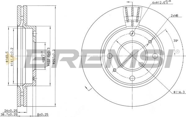 Bremsi CD7270V - Disque de frein cwaw.fr