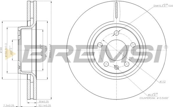 Bremsi CD7277V - Disque de frein cwaw.fr