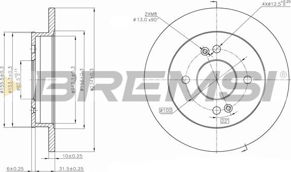 Bremsi CD7793S - Disque de frein cwaw.fr