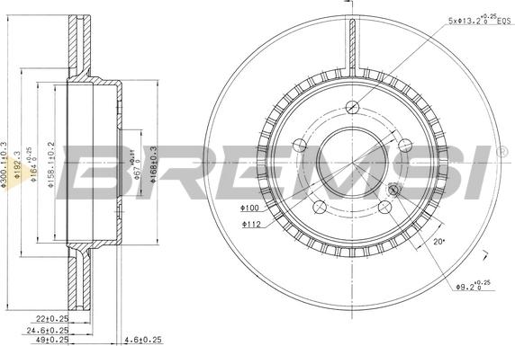 Bremsi CD7764V - Disque de frein cwaw.fr