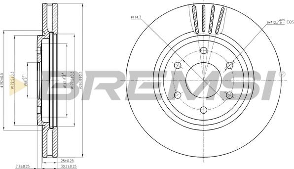 Bremsi CD7761V - Disque de frein cwaw.fr