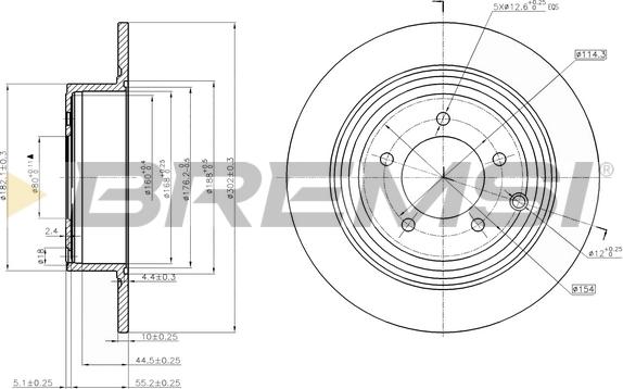 Bremsi CD7763S - Disque de frein cwaw.fr