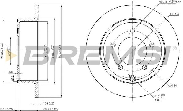 Bremsi CD7762S - Disque de frein cwaw.fr