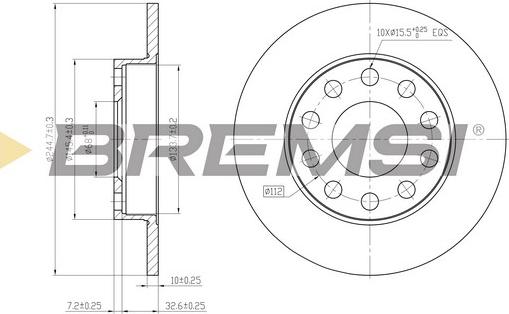 Bremsi CD7709S - Disque de frein cwaw.fr