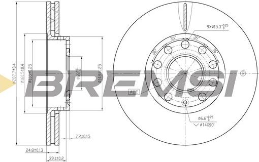 Bremsi CD7706V - Disque de frein cwaw.fr