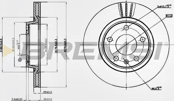 Bremsi CD7708V - Disque de frein cwaw.fr