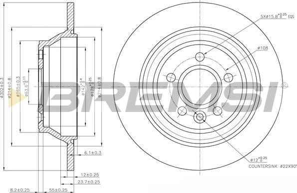 Bremsi CD7719S - Disque de frein cwaw.fr