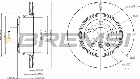 Bremsi CD7715V - Disque de frein cwaw.fr