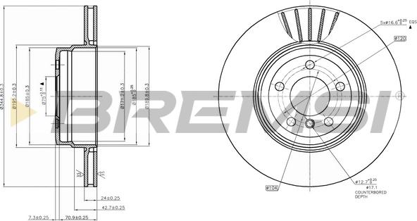 Bremsi CD7716V - Disque de frein cwaw.fr