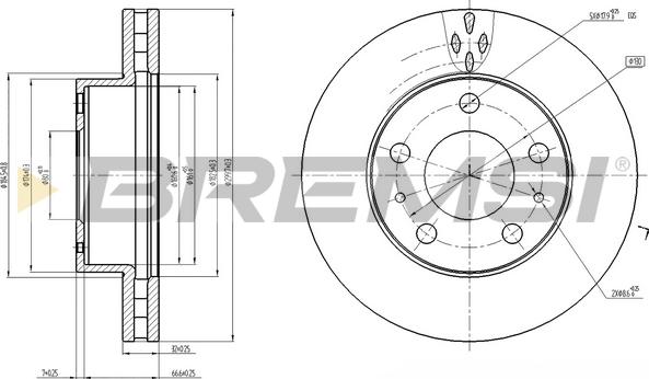 Bremsi CD7718V - Disque de frein cwaw.fr