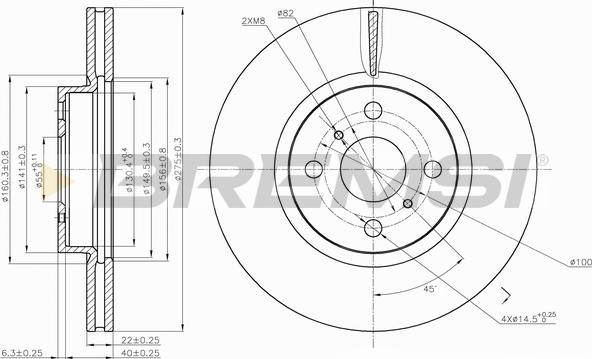 Bremsi CD7780V - Disque de frein cwaw.fr