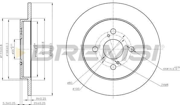 Bremsi CD7781S - Disque de frein cwaw.fr