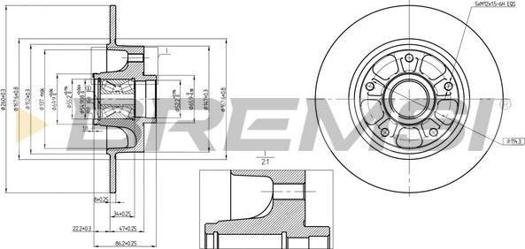 Bremsi CD7730S - Disque de frein cwaw.fr