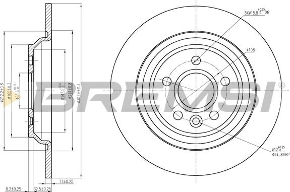 Bremsi CD7720S - Disque de frein cwaw.fr