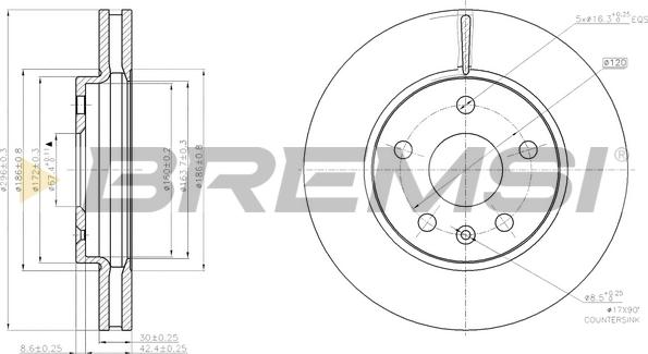 Bremsi CD7721V - Disque de frein cwaw.fr