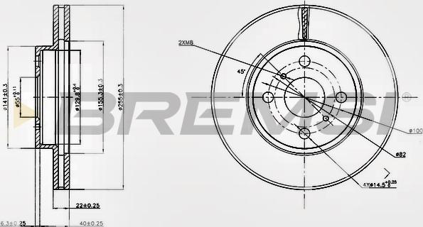 Bremsi CD7779V - Disque de frein cwaw.fr