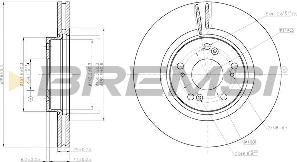 Bremsi CD7775V - Disque de frein cwaw.fr