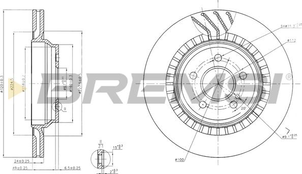 Bremsi CD7771V - Disque de frein cwaw.fr