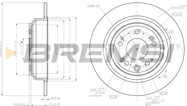 Bremsi CD7778S - Disque de frein cwaw.fr