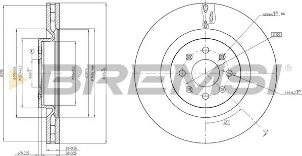 Bremsi CD7773V - Disque de frein cwaw.fr