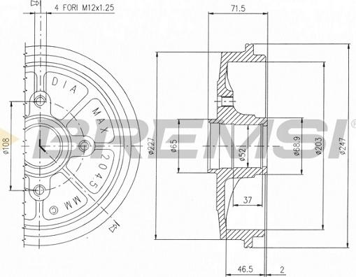 Bremsi CR5472 - Tambour de frein cwaw.fr