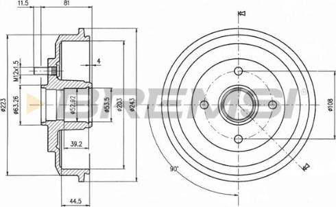 Bremsi CR5591 - Tambour de frein cwaw.fr