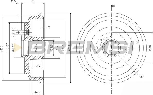 Bremsi CR5644 - Tambour de frein cwaw.fr