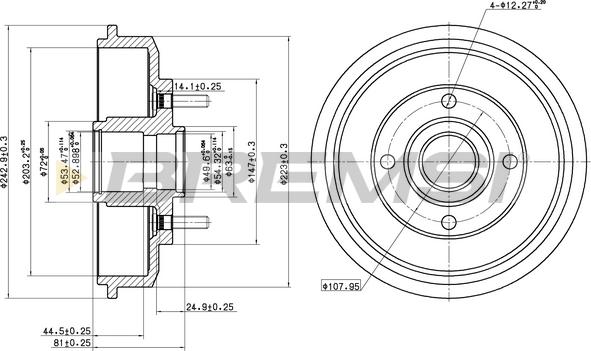 Bremsi CR5654 - Tambour de frein cwaw.fr