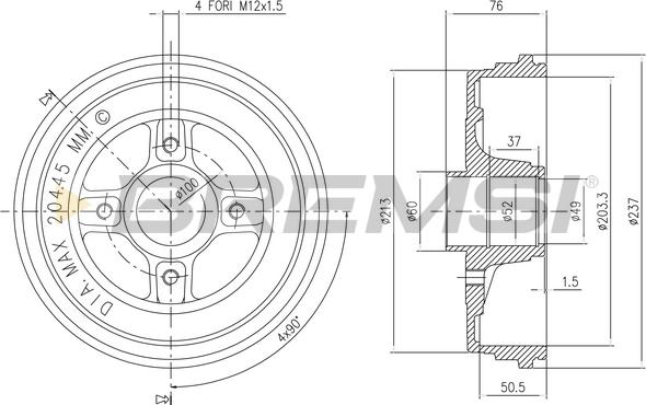 Bremsi CR5652 - Tambour de frein cwaw.fr