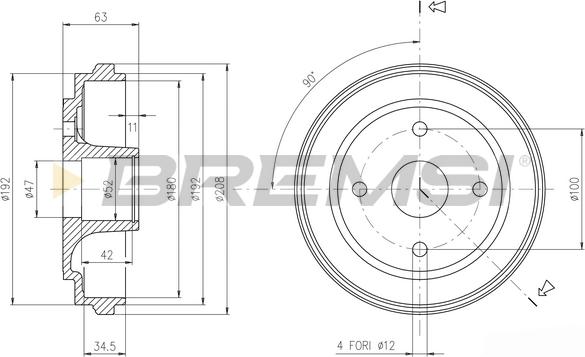 Bremsi CR5603 - Tambour de frein cwaw.fr