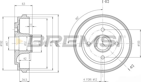 Bremsi CR5602 - Tambour de frein cwaw.fr