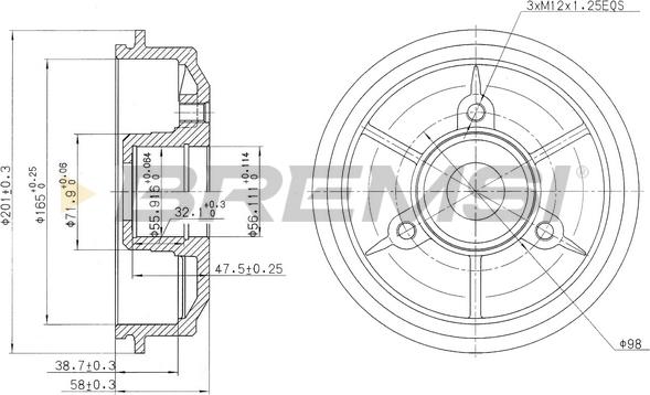 Bremsi CR5024 - Tambour de frein cwaw.fr