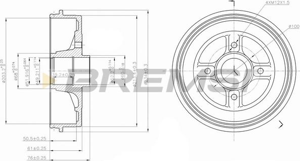 Bremsi CR5396 - Tambour de frein cwaw.fr