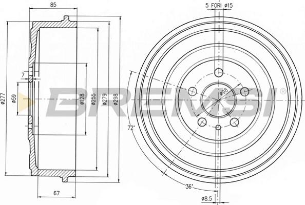 Bremsi CR5262 - Tambour de frein cwaw.fr