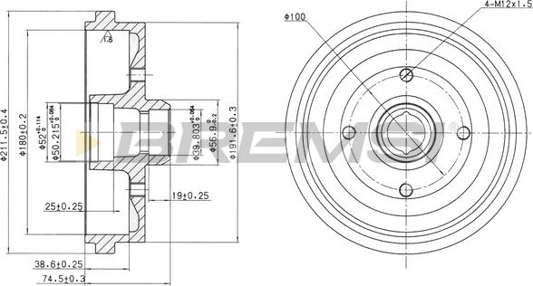 Bremsi CR5226 - Tambour de frein cwaw.fr