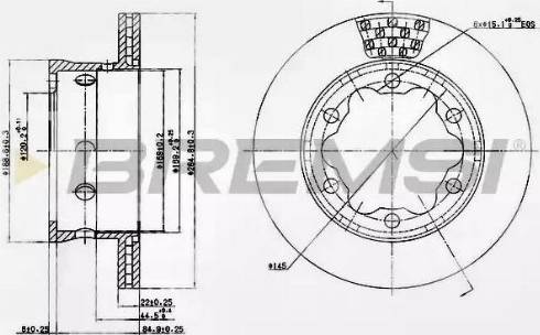 Bremsi DB0191V - Disque de frein cwaw.fr