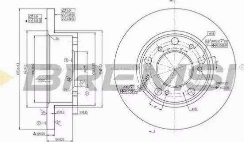 Bremsi DBA063S - Disque de frein cwaw.fr