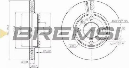 Bremsi DBA158V - Disque de frein cwaw.fr